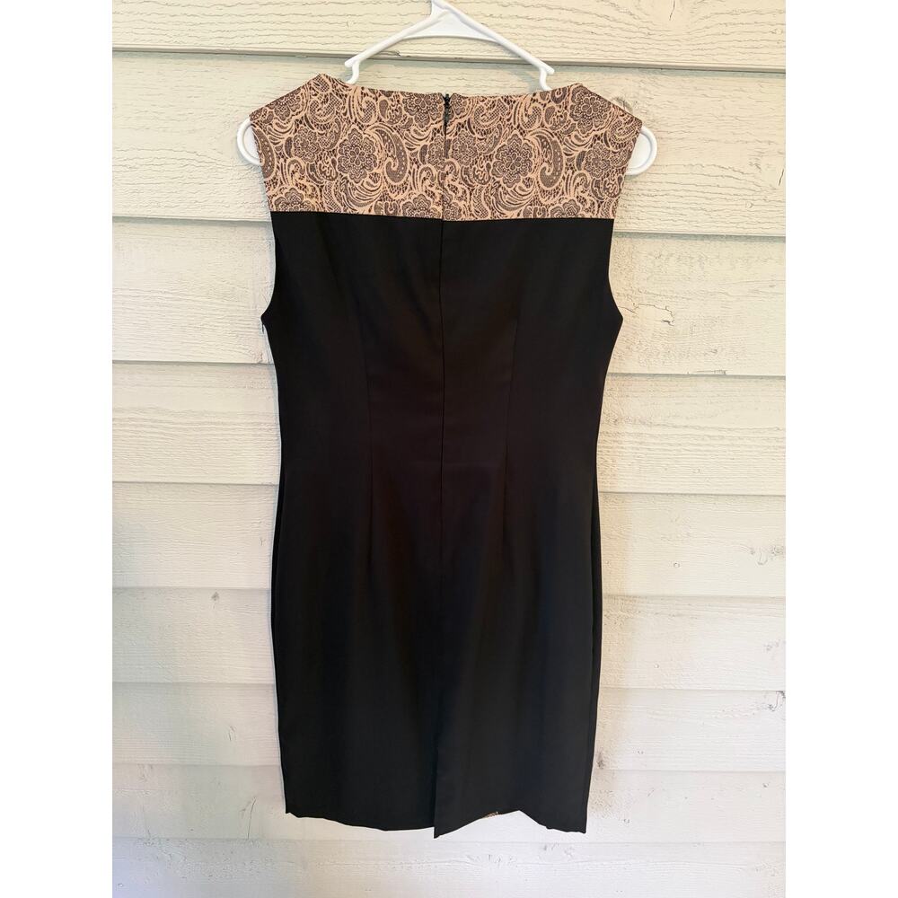 Collection Dressbarn Embellished Sheath Dress Size 6 Black Career Cocktail - Picture 8 of 8